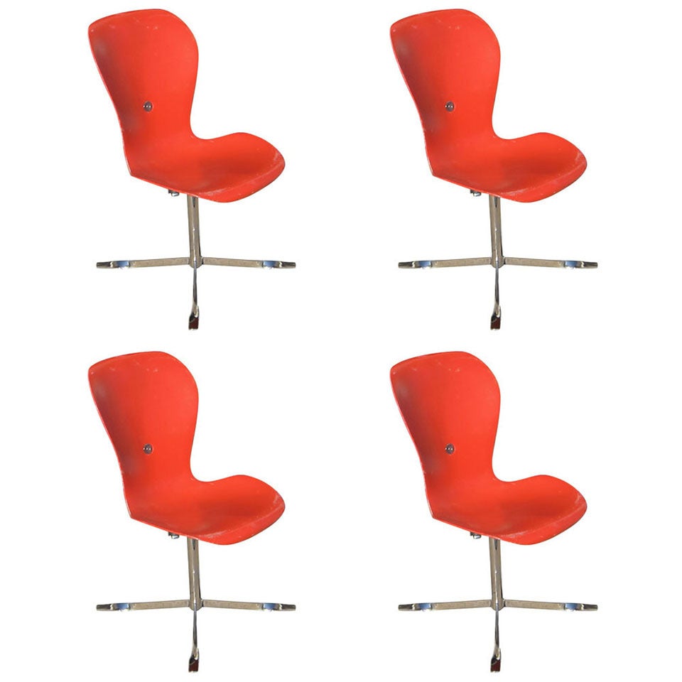 Set of Four Ion Chairs Designed by Gideon Kramer for American Desk Manufacturing