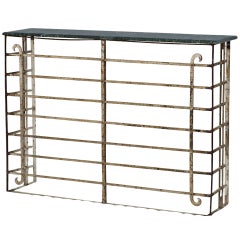 Green Marble And Metal Console Sofa Table 1