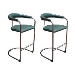 A Pair of Anton Lorenz For Thonet Counter Bars Stools