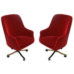 Pair Of Nicos Zographos For Zographos Highback Chairs