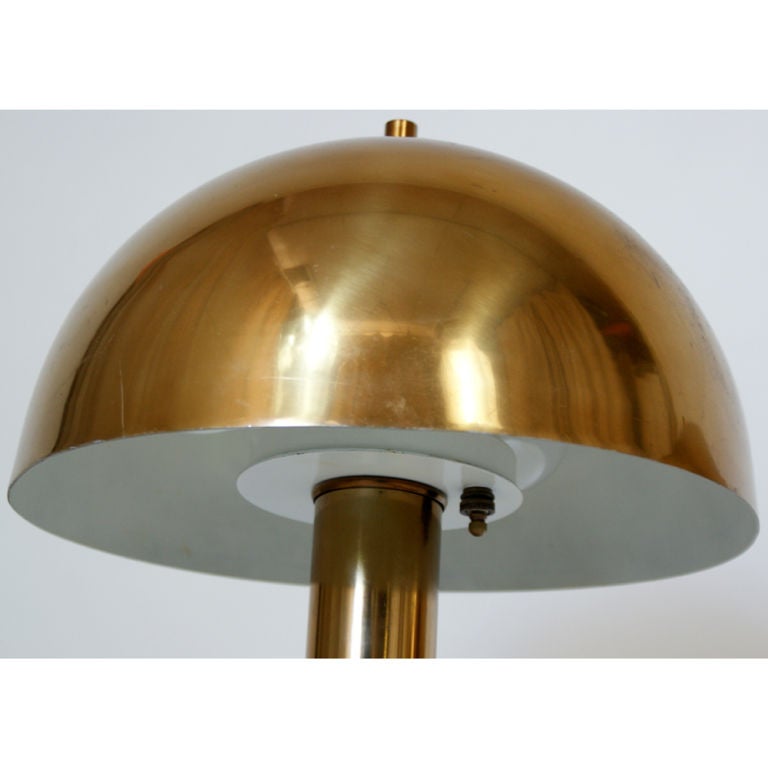 American Pair Of Brass Lamps By Robert Sonneman