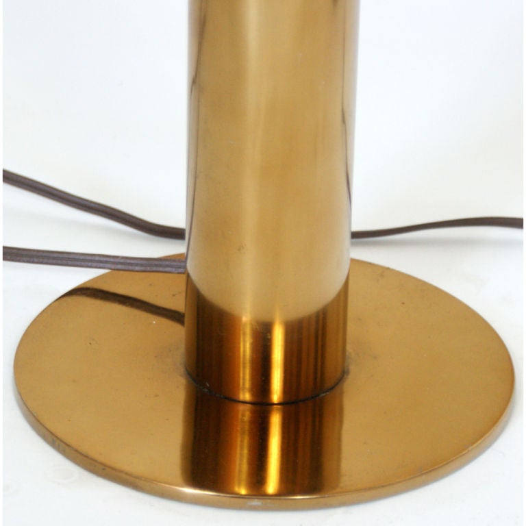 Mid-20th Century Pair Of Brass Lamps By Robert Sonneman