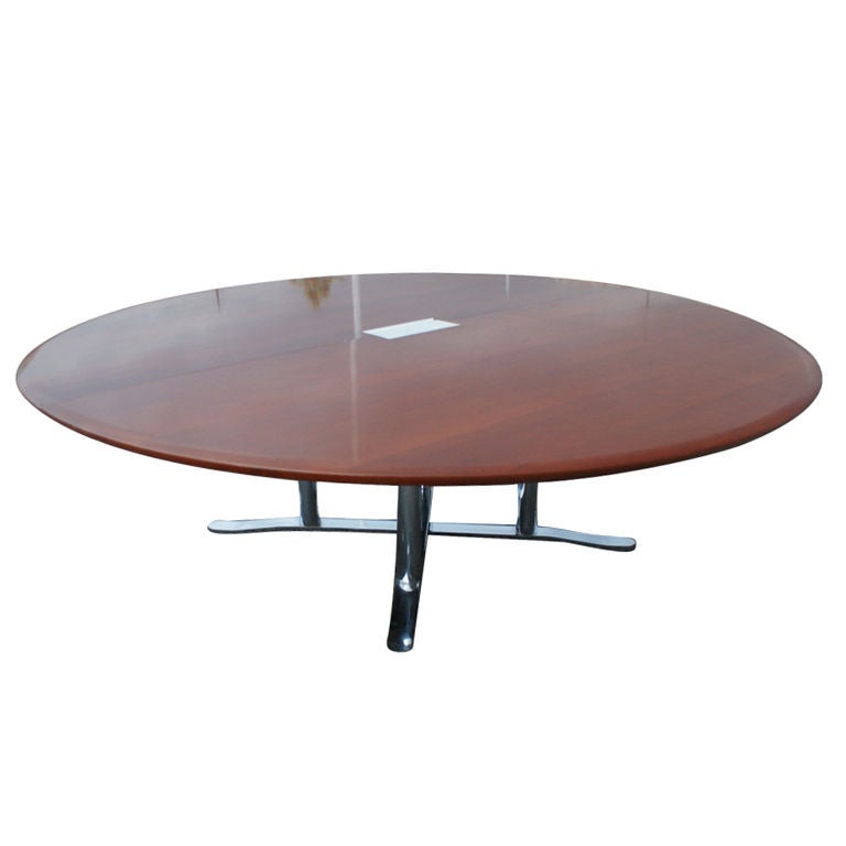 8FT Nicos Zogarphos For Zogaphos Large Round Conference Table For Sale