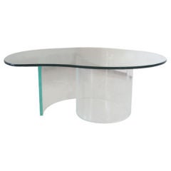 Glass and Acrylic Coffee Table in the Manner of Vladimir Kagan