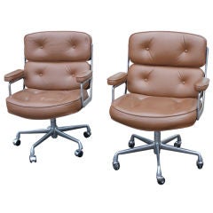 Pair Of Eames For Herman Miller Time Life Chairs