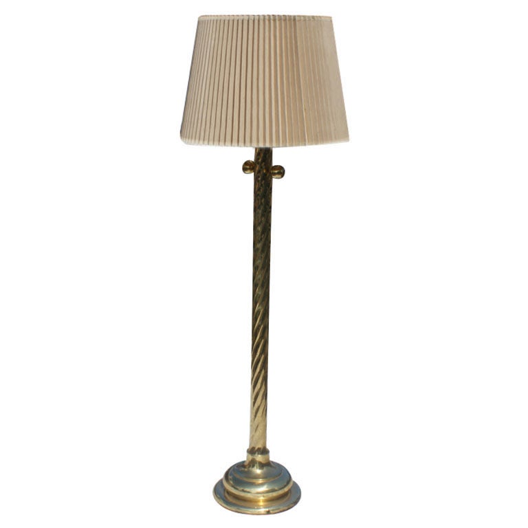 Vintage Brass Stiffel Floor Lamp For, Stiffel Brass Floor Lamp With Glass Table