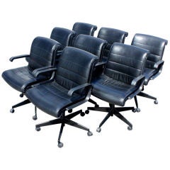 Eight Richard Sapper For Knoll Executive Desk Chairs