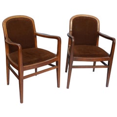 Pair Of Jack Lenor Larsen Lounge Arm Chairs