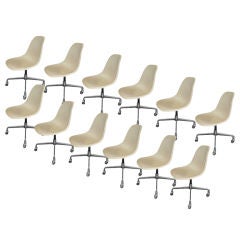 Twelve Eames For Herman Miller Fiberglass Chairs