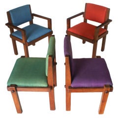 Four Brazilian Rosewood Dining Chairs