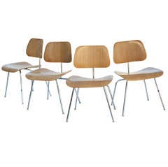 Four Eames For Herman Miller DCM Dining Side Chairs