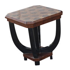 Art Deco Inlaid Rosewood Lamp End Table