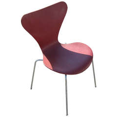 Arne Jacobsen for Fritz Hansen Series 7 Red Chair 9