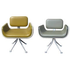 Rare Pair of Vintage Side Chairs Designed by Alexander Girard for Herman Miller