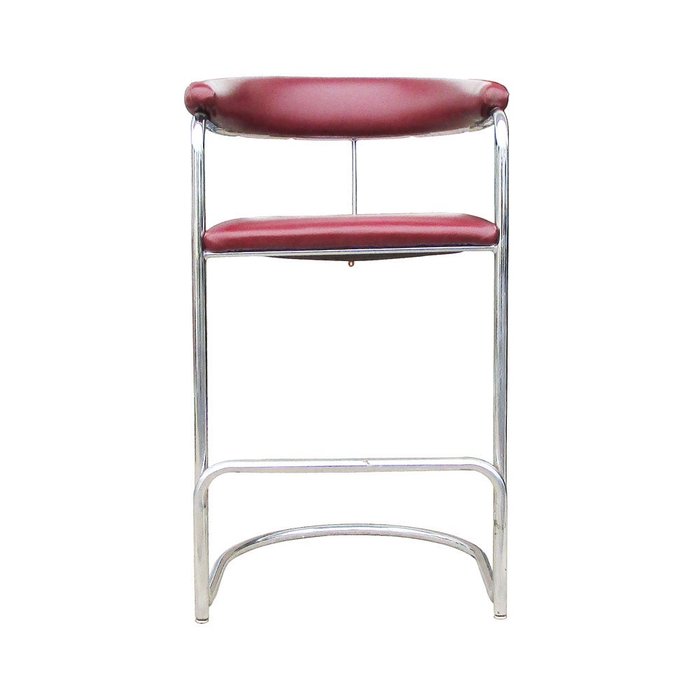 Vintage Lorenz Thonet Chrome Stool