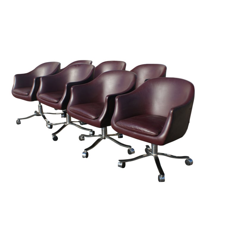 Seven Nicos Zogarphos For Zogaphos Brown Bucket Chairs