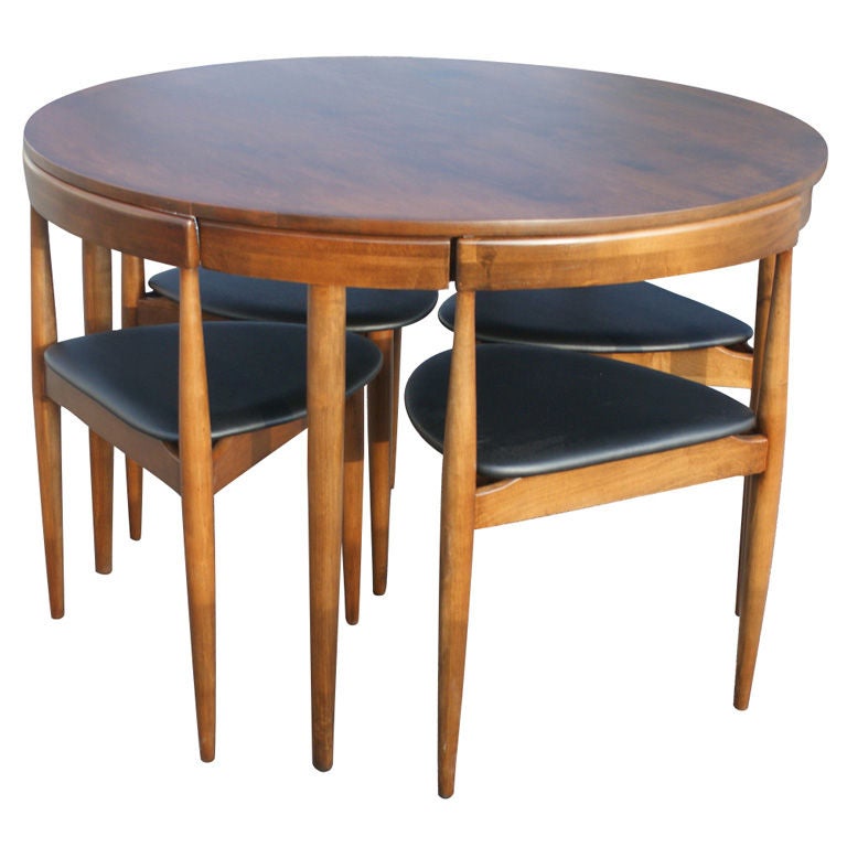 Table With Hidden Chairs hans olsen for winchendon teak dining set at 1stdibs Table With Hidden Chairs hans olsen for winchendon teak dining set at 1stdibs
