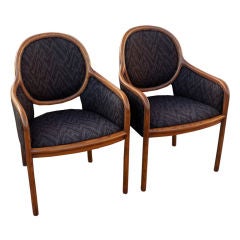 Pair Of Ward Bennett For Brickel Arm Chairs 9