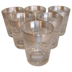 Six Dorothy Thorpe Cocktail Glasses