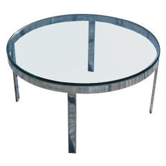 Brueton Stainless Steel And Glass Coffee Table