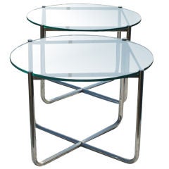 Pair Of Mies Van Der Rohe For Knoll MR Side Tables