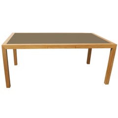 Maple Table With Leather Insert Top Desk