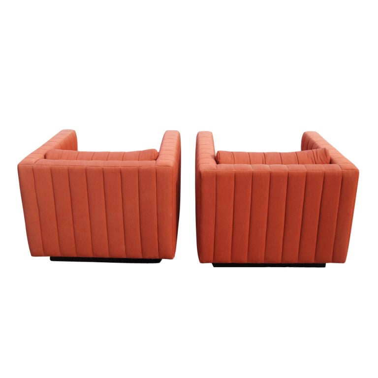 American Pair Of Nicos Zographos For Zographos Lounge Chairs