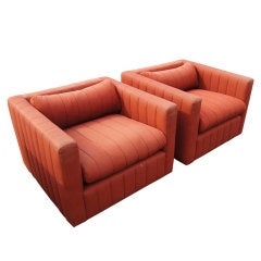 Pair Of Nicos Zographos For Zographos Lounge Chairs