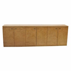 Long Burled Maple Credenza Cabinet 9