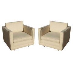 Pair Of Lounge Chairs In Manner Of Edward Wormley
