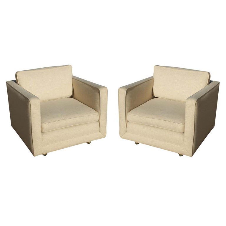 Pair Of Lounge Chairs In Manner Of Edward Wormley