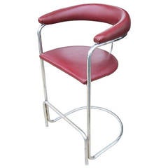 Vintage Lorenz Thonet Chrome Counter Bar Stool 4