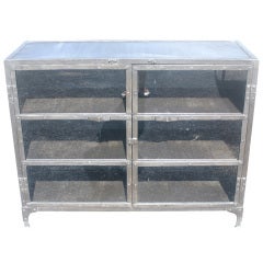 Brushed Steel Industrial Bookcase Cabinet