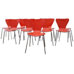 Ten Chairs In The Manner Of Arne Jacobsen Seven Chairs