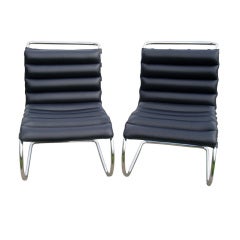 Pair Of Mies Van Der Rohe For Knoll MR Lounge Chairs