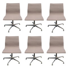Six Eames For Herman Miller Aluminum Group Chairs