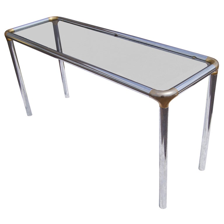 glass and chrome console table thin glass maison jansen style glass and chrome console table for sale at 1stdibs glass and chrome console table thin glass maison jansen style glass and chrome console table for sale at 1stdibs