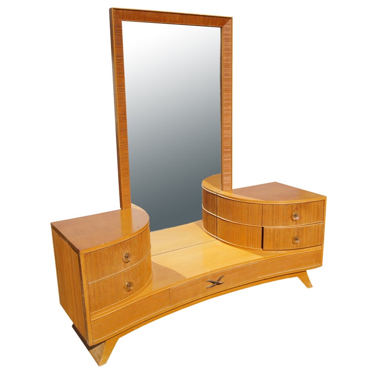 Paul Frankl For Brown Saltman Vanity With Mirror