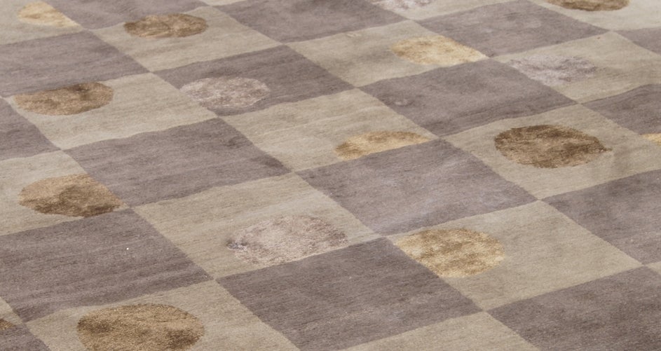 An exceptionally fine handknotted rug made in Tibet and distributed by Tufenkian.