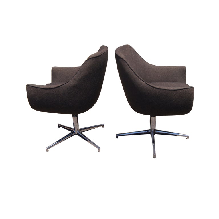 Danish Pair Of Mid Century Scandinavian Lounge Chairs
