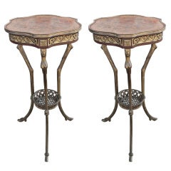 Pair of Empire Revival Hoof Foot Guéridon Tripode Tables 10