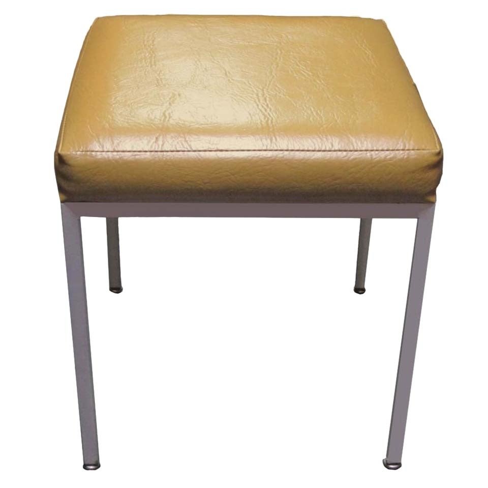 Vintage MidCentury Frederic Weinberg Mustard Yellow Stool at 1stDibs
