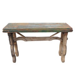 Antique Wooden Mexican Console Table