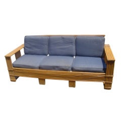 Mid Century Bamboo Sofa