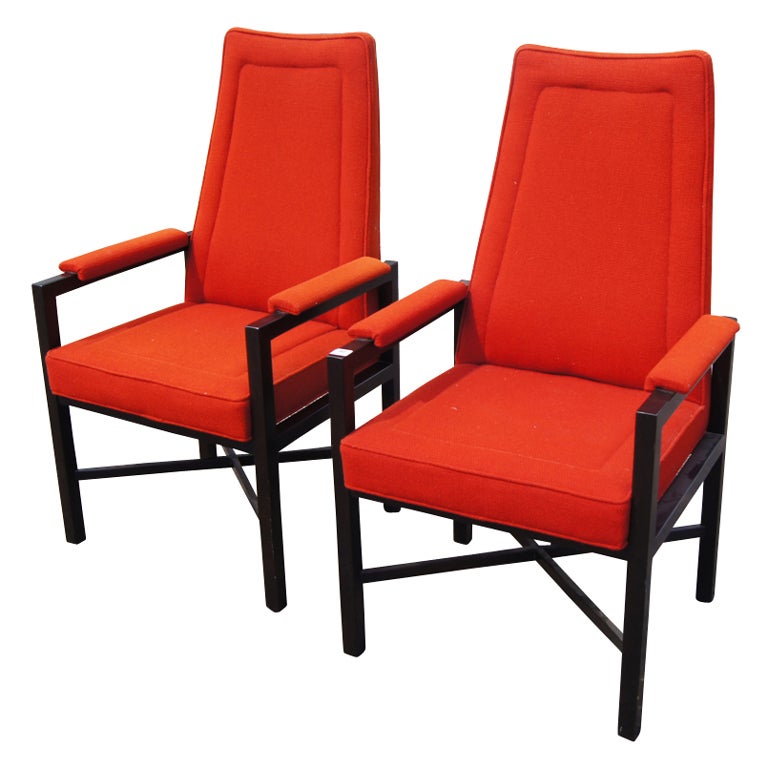 Pair of Roger Sprunger Jack Larsen Dunbar Guest Chairs For Sale