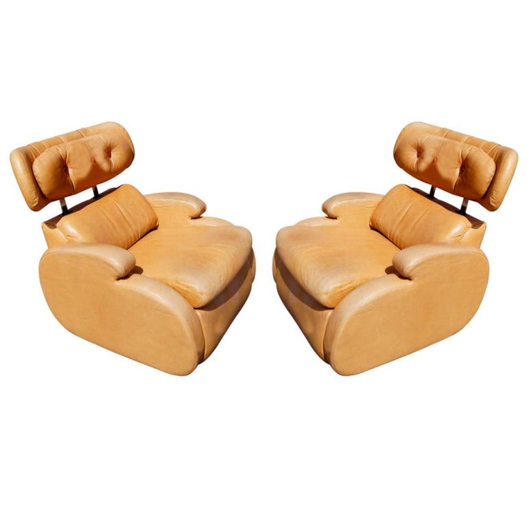 American Vladimir Kagan Reclining Swivel Lounge Chair