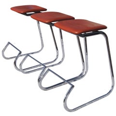 Three John Behringer For Stendig Prometheus Barstools 7