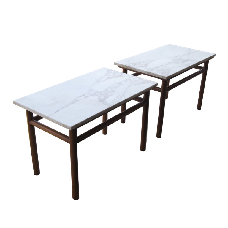 Pair T.H. Robbsjohn Gibbings For Widdicomb Side End Tables