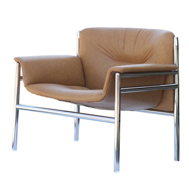 Pair of Tito Agnoli Leather Olympia Lounge Armchairs for Stendig
