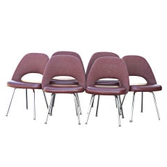 Six Knoll Eero Saarinen Dining Side Chairs
